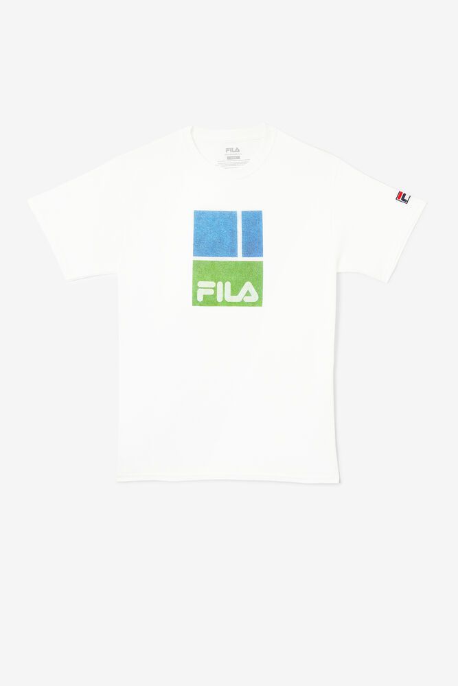 Fila T-Shirt Mens White Queens - Ireland 40168-SCKI